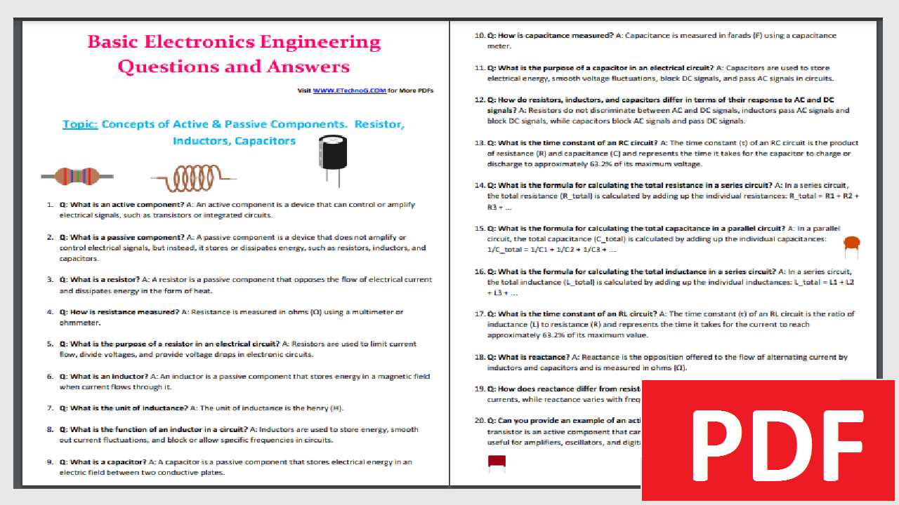 basic electronics exam questions and answers