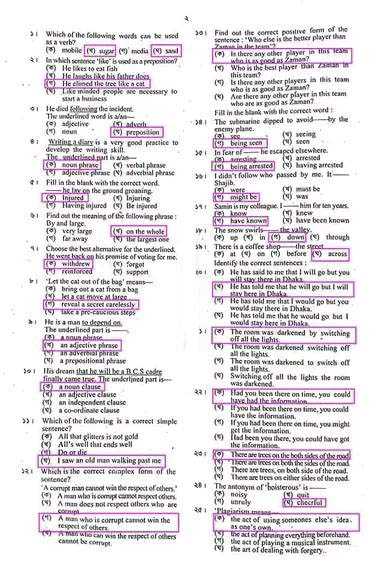 bcs exam question and answer