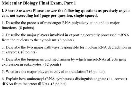 biology final exam questions and answers