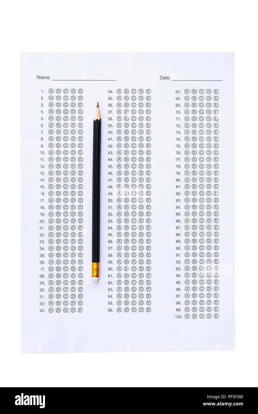 bubble answer sheet 1 50