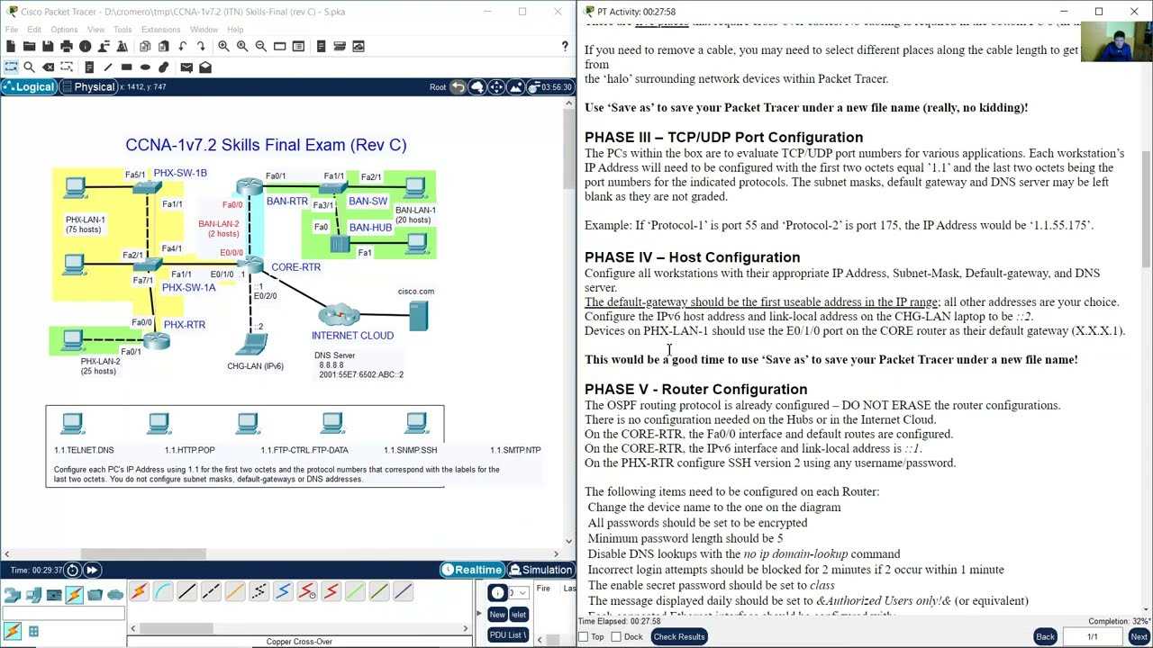 ccna 1 hands on skills exam 2025