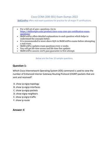 ccna cert exam answers
