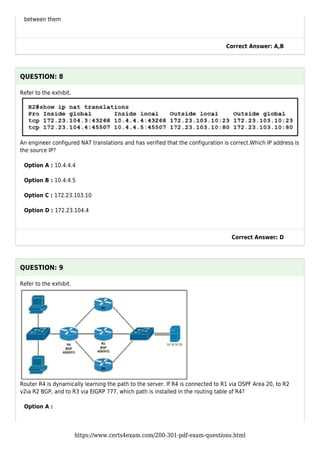 ccna cert exam answers