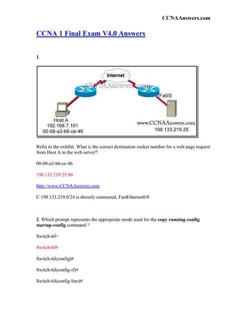 ccna practice exam answers