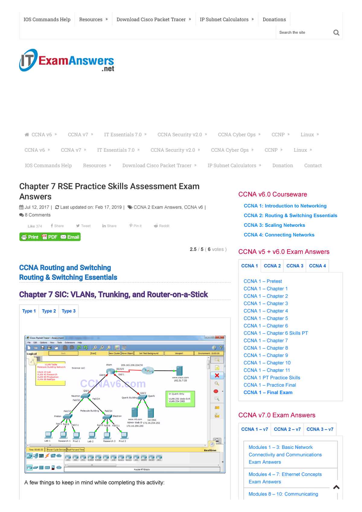 ccna1 chapter 7 exam