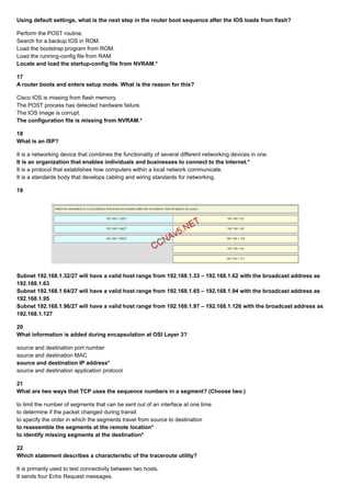 ccna1 practice final exam