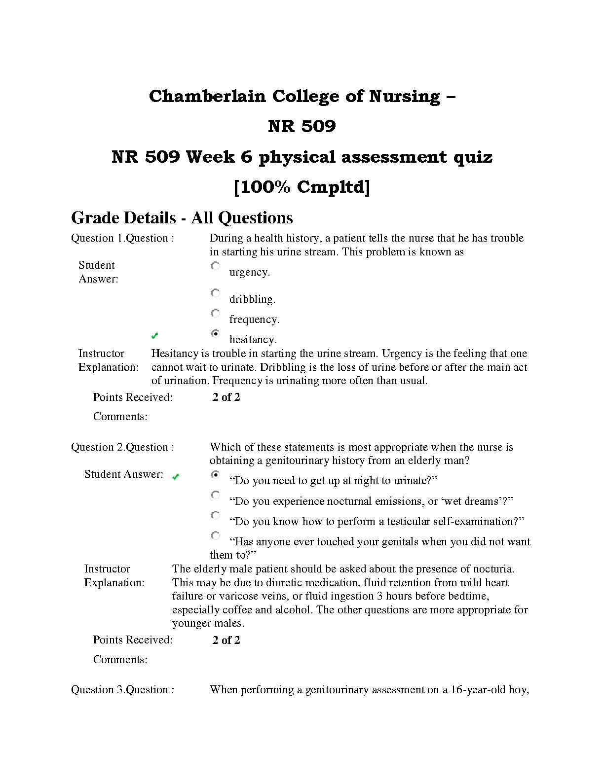 chamberlain nr 599 midterm exam answers