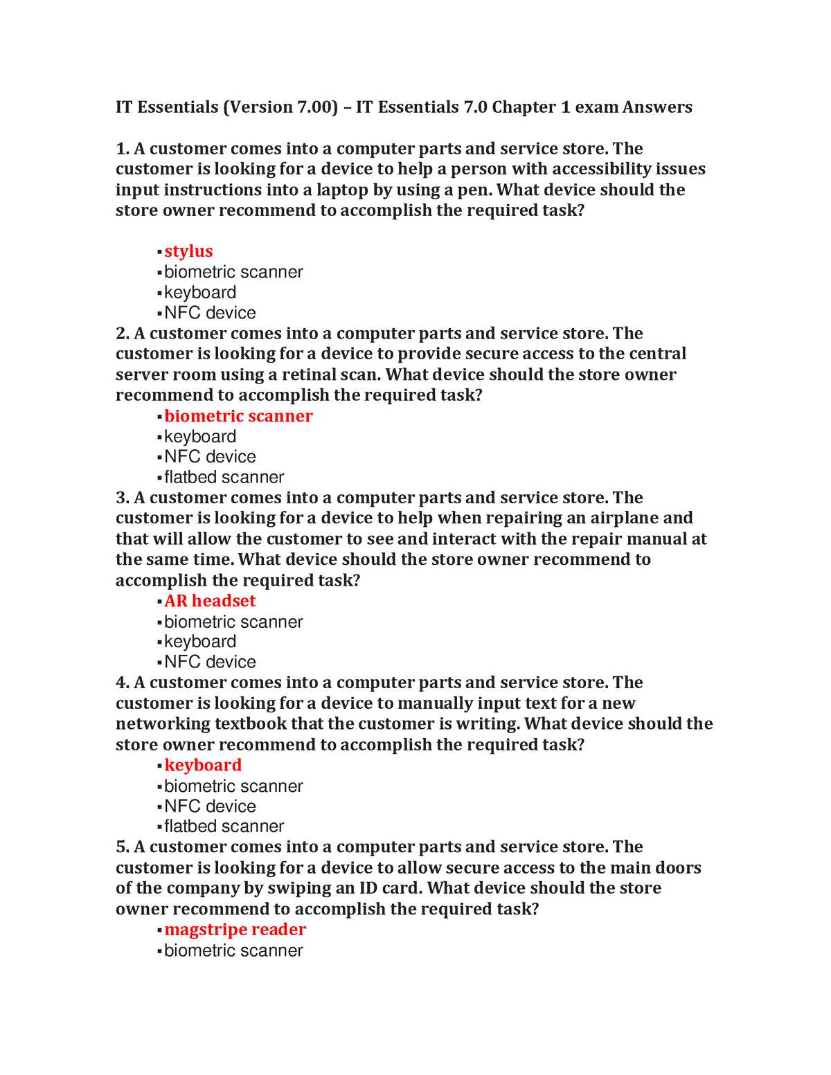 chapter 1 it essentials exam answers