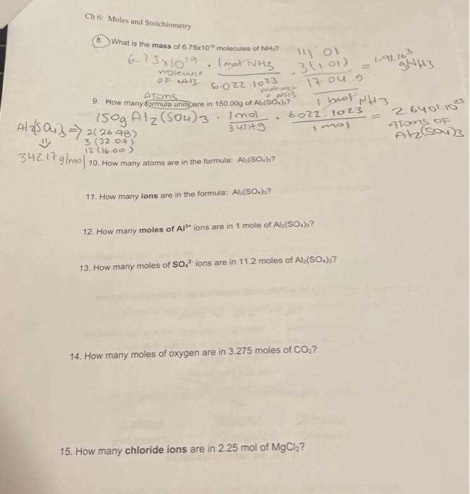 chapter 11.2 stoichiometry study guide answers