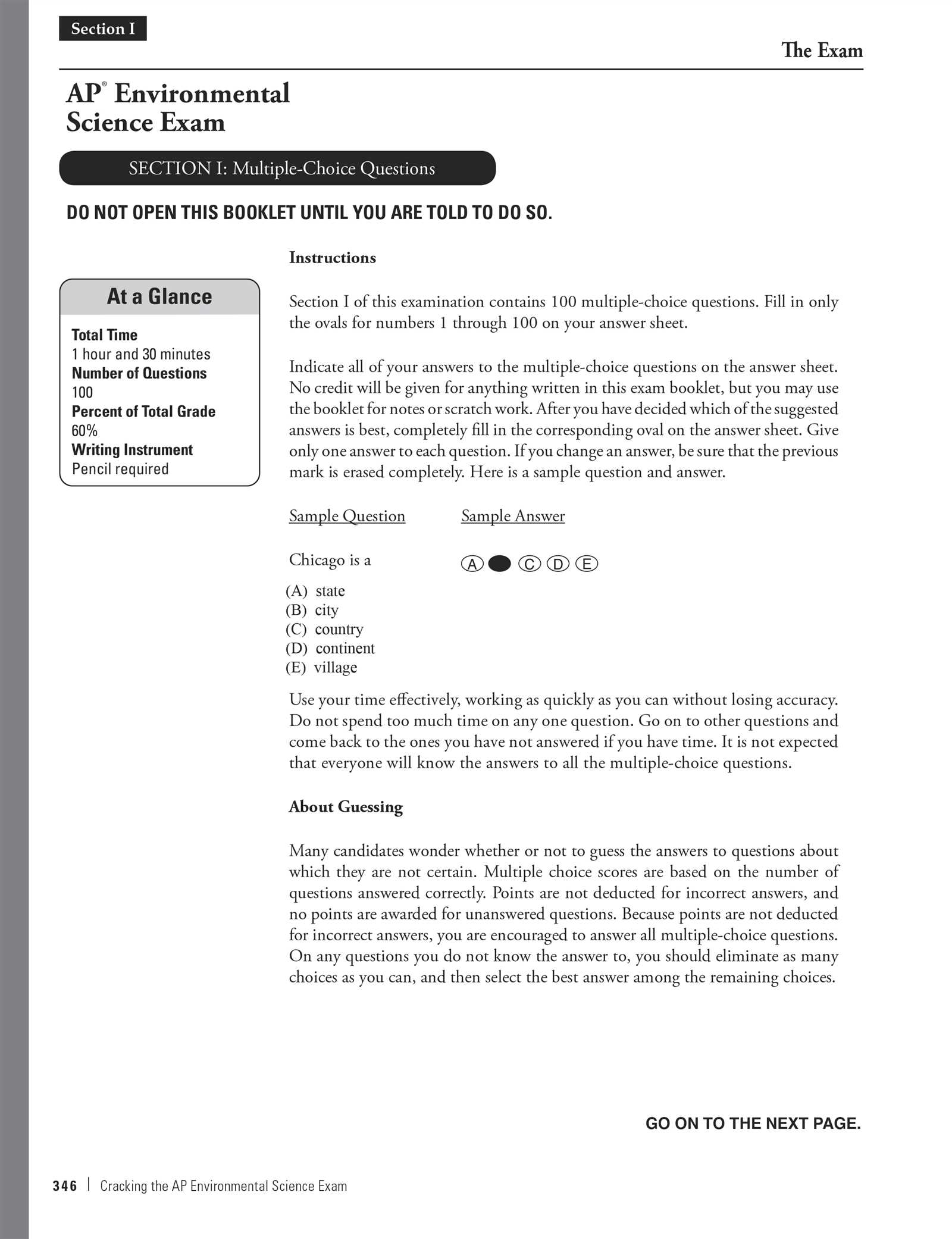 chapter 14 ap environmental science practice exam answers