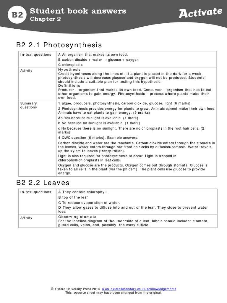 chapter 2 assessment biology answers