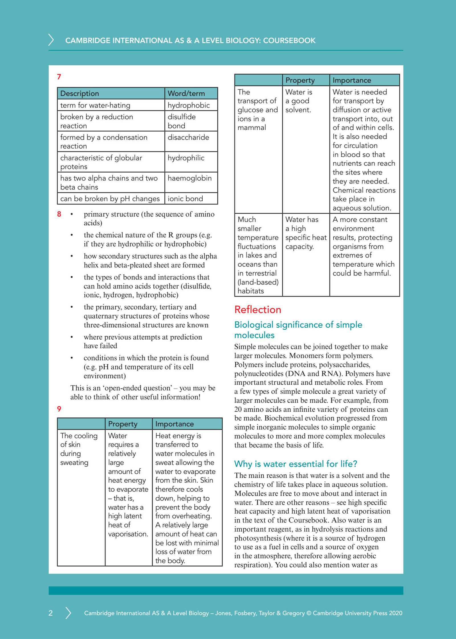 chapter 2 assessment biology answers