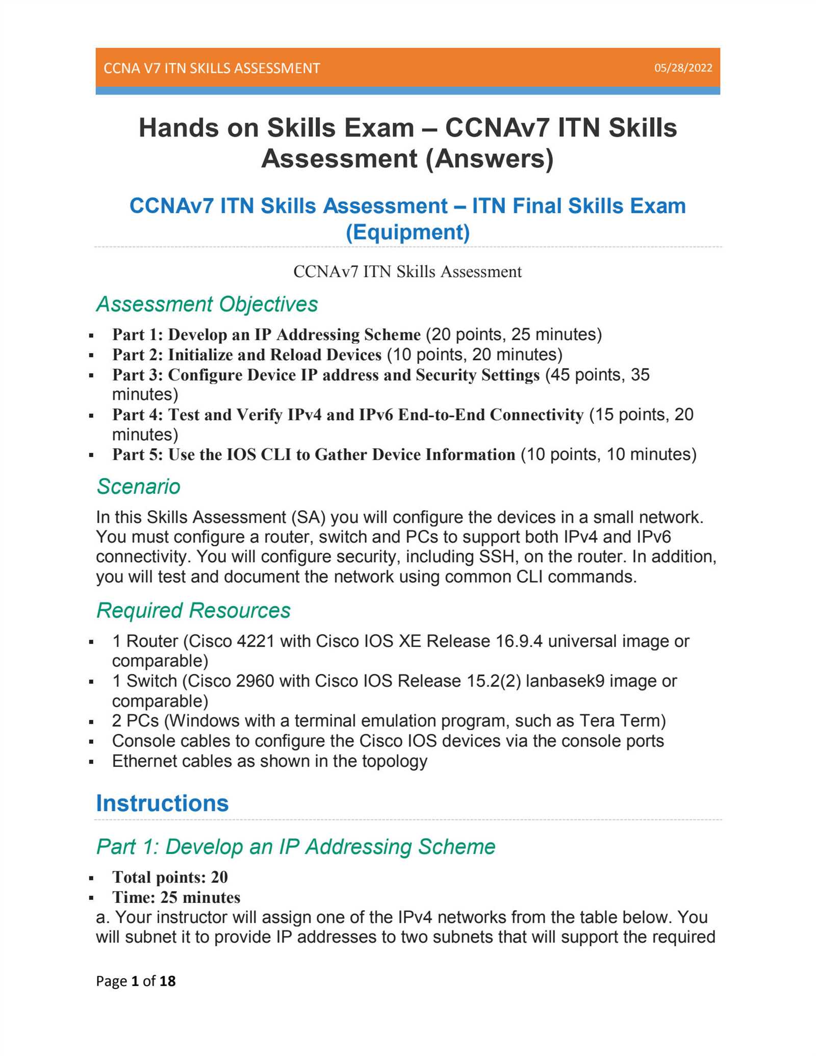 chapter 2 ccna exam answers