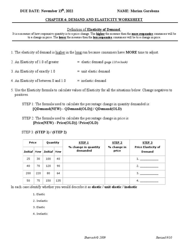 chapter 4 demand test answers