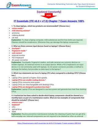 chapter 7 exam answers cisco