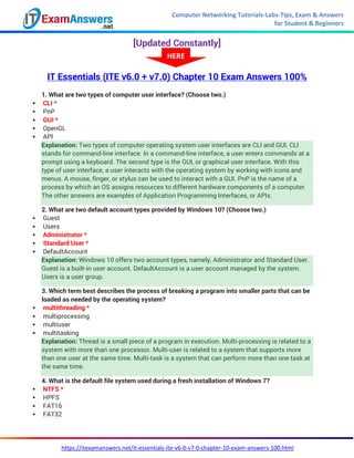 chapter 8 cisco exam answers