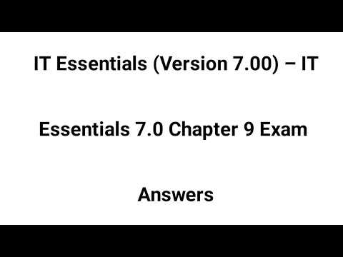 chapter 9 it essentials exam answers