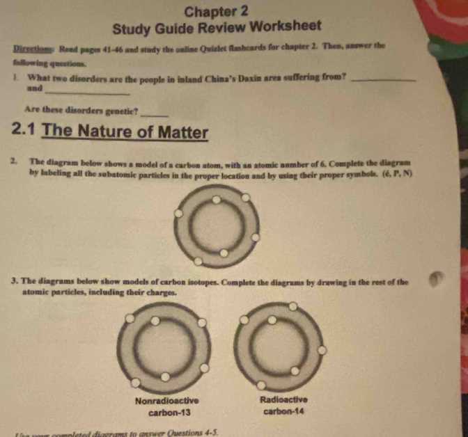 chemistry chapter 5 study guide answers