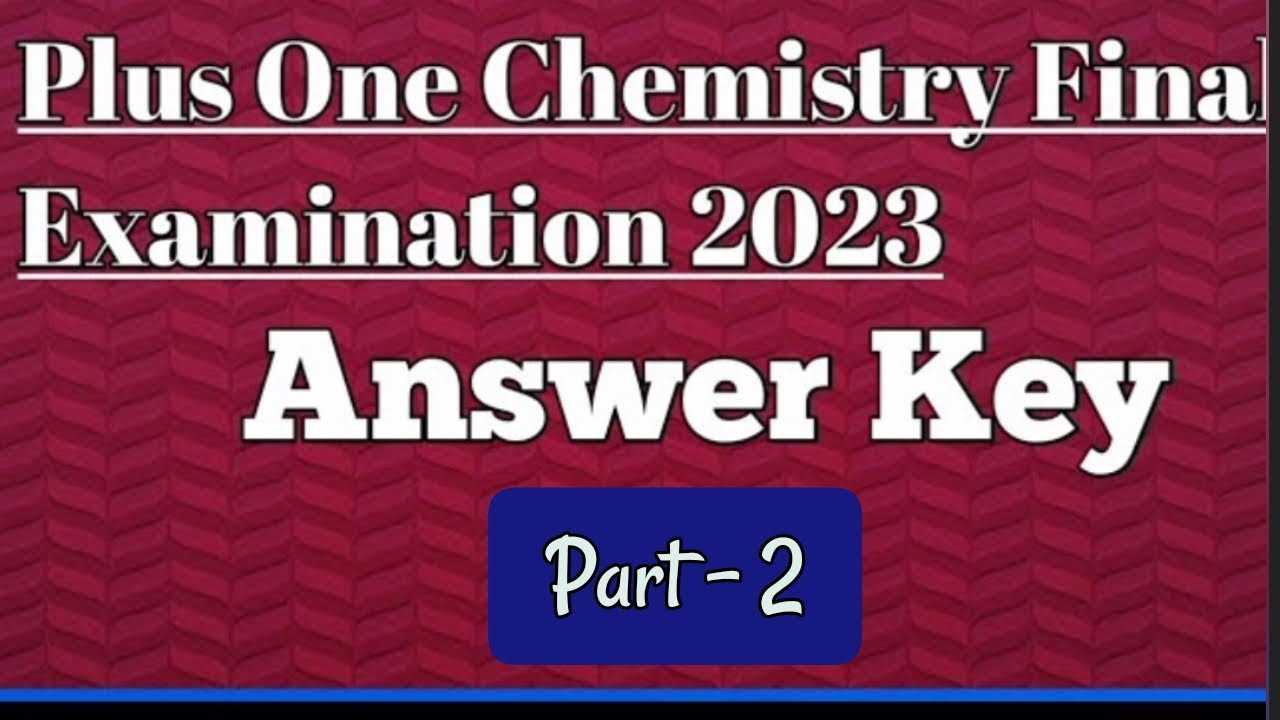 chemistry final exam answer key