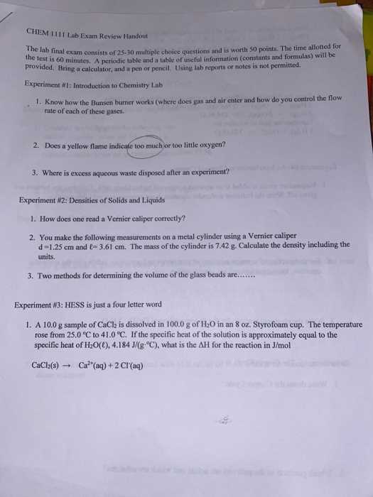 chemistry final exam review worksheet answers