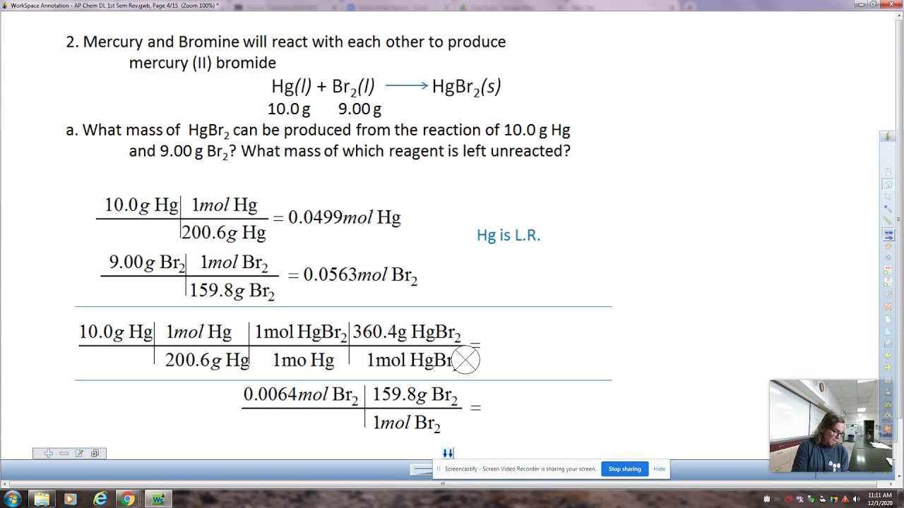 chemistry semester 1 exam review answers