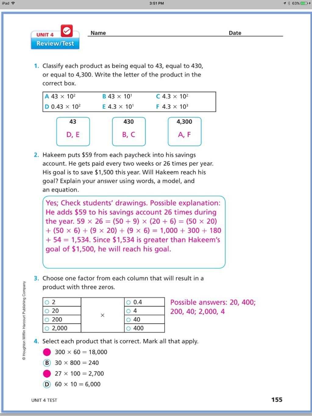 chemistry unit 4 review answers