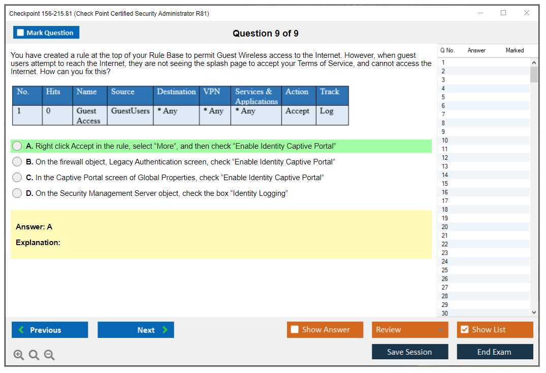 cisco checkpoint exam answers