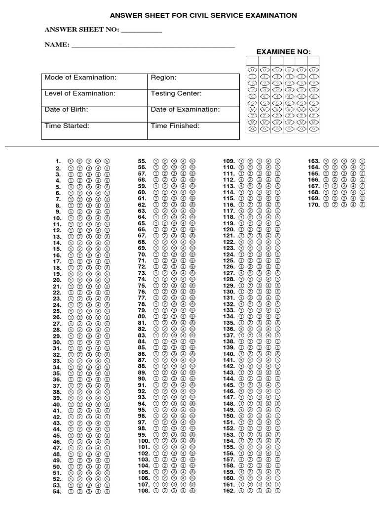 civil service exam sample questions and answers