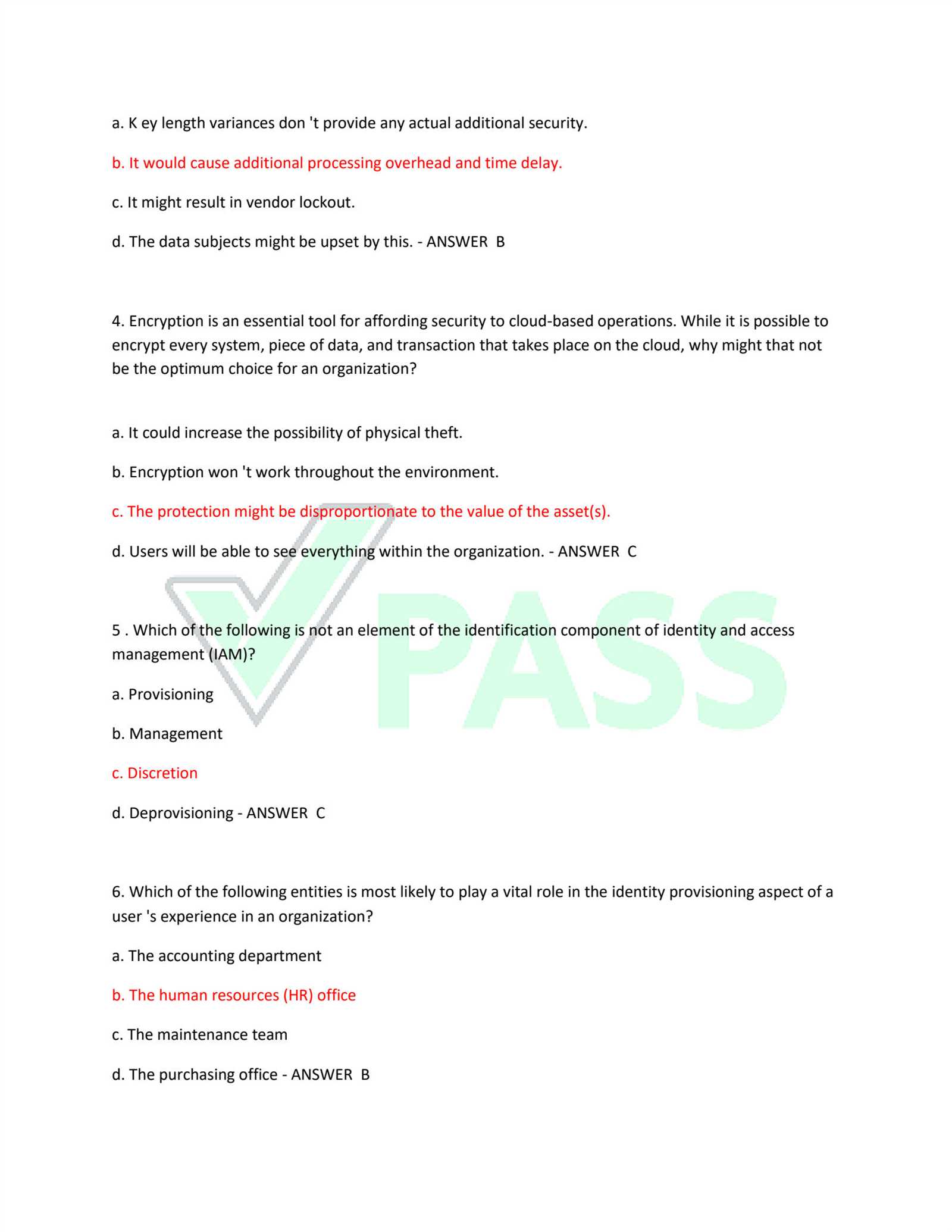 cloud security final exam answers