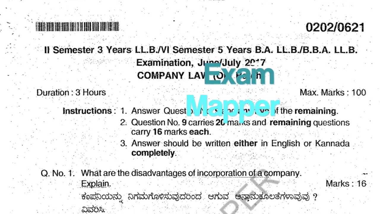 corporate law exam questions and answers