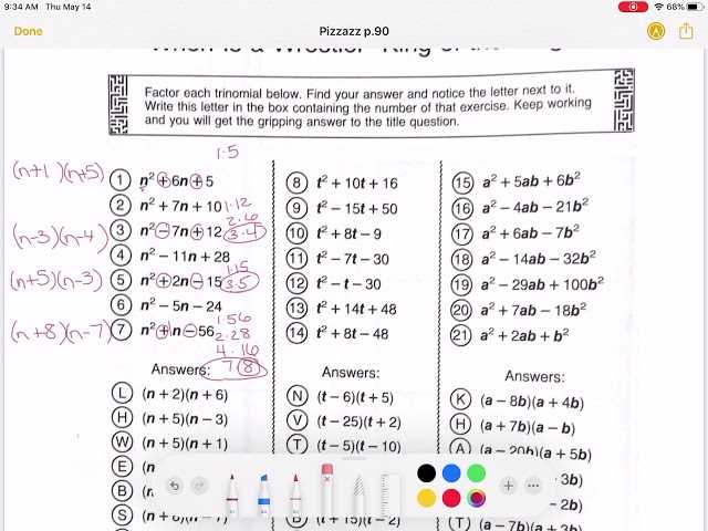 creative publications algebra with pizzazz answers key