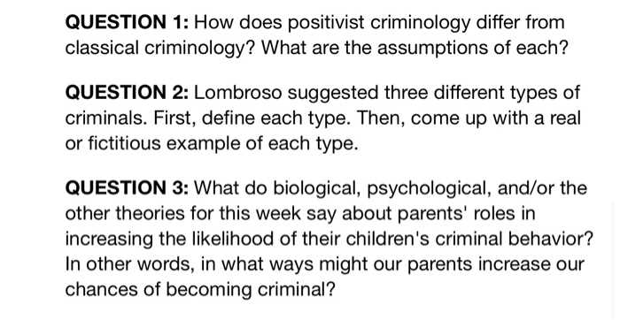 criminology exam questions and answers