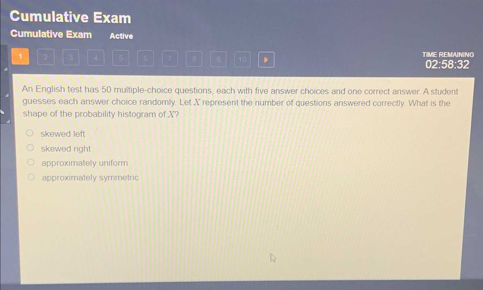 cumulative exam answer key