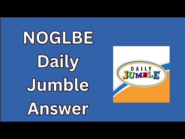 daily jumble answers for today