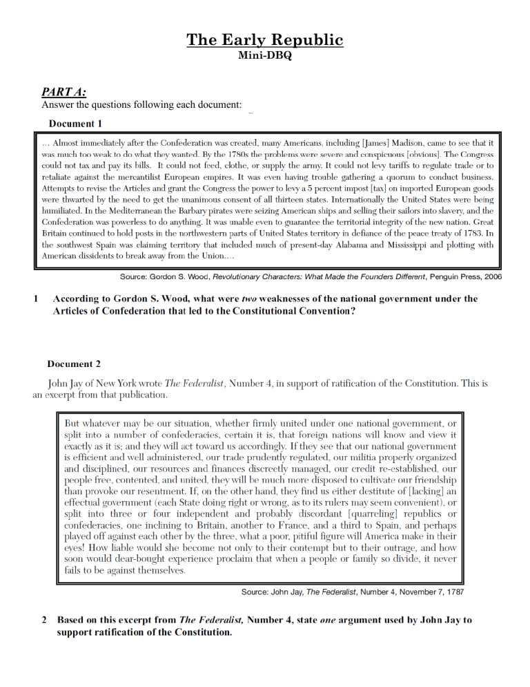 dbq 4 ratifying the constitution answers