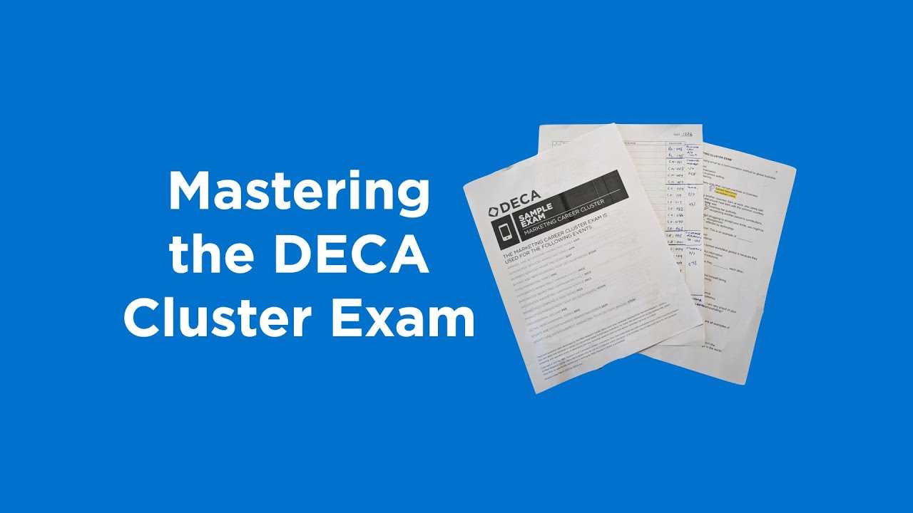 deca marketing cluster exam answer key