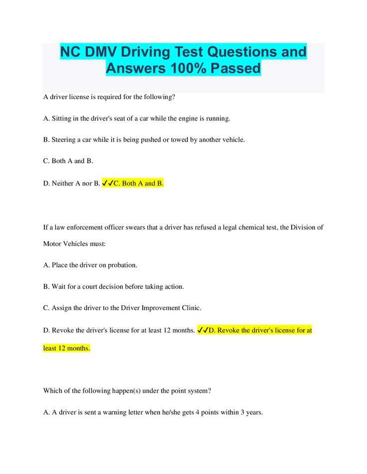 driver improvement final exam answers