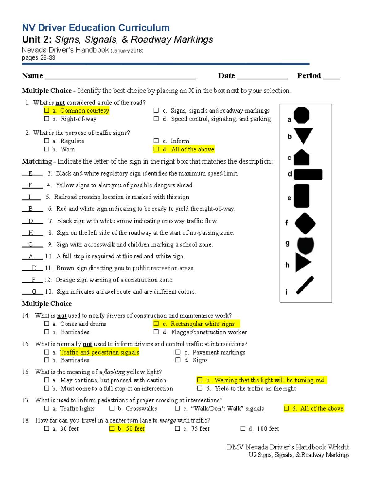 drivers ed module 2 answers