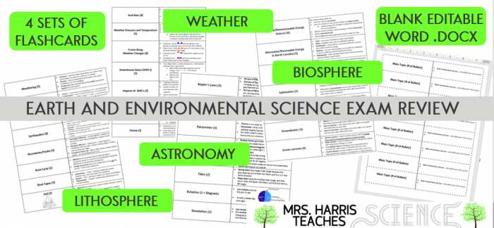 earth science final exam review answers