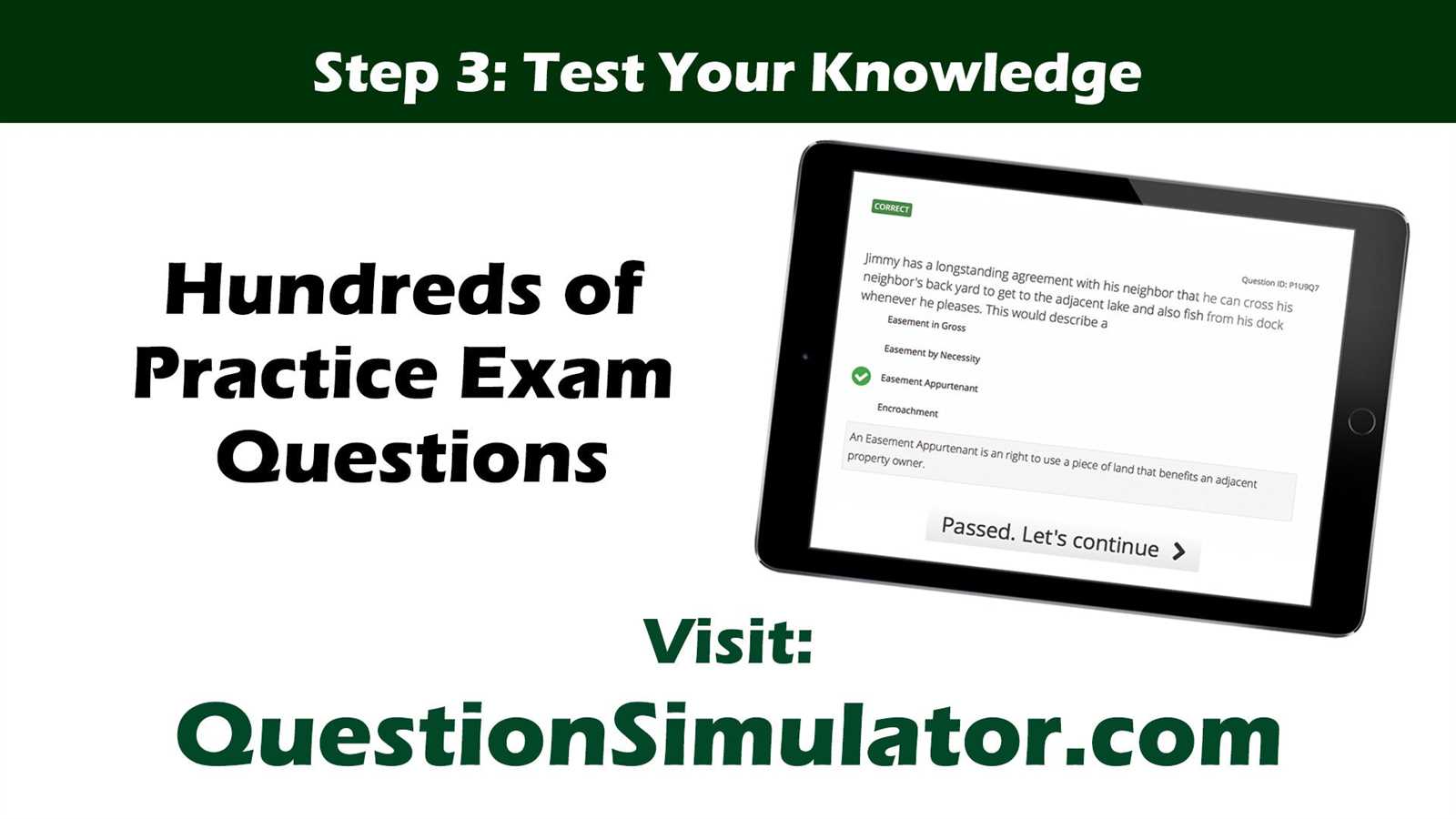 easement exam questions and answers