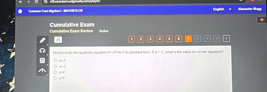 edgenuity cumulative exam answers algebra 1