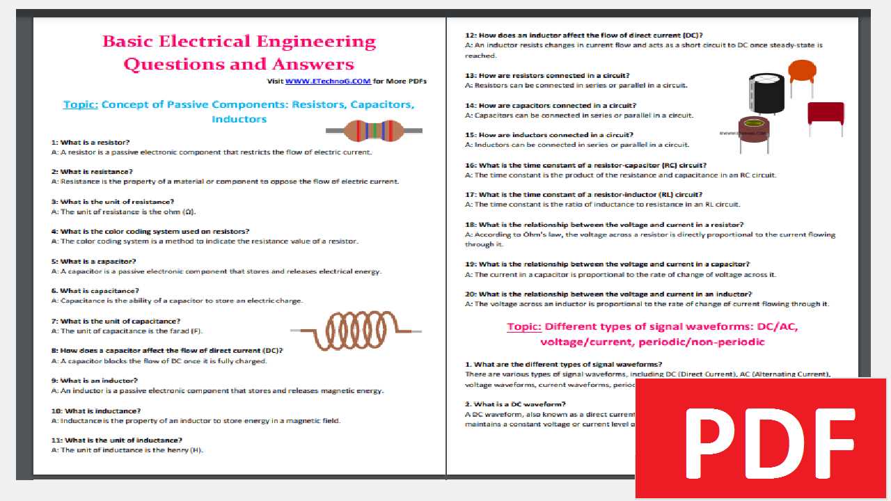 electrical technology exam questions and answers