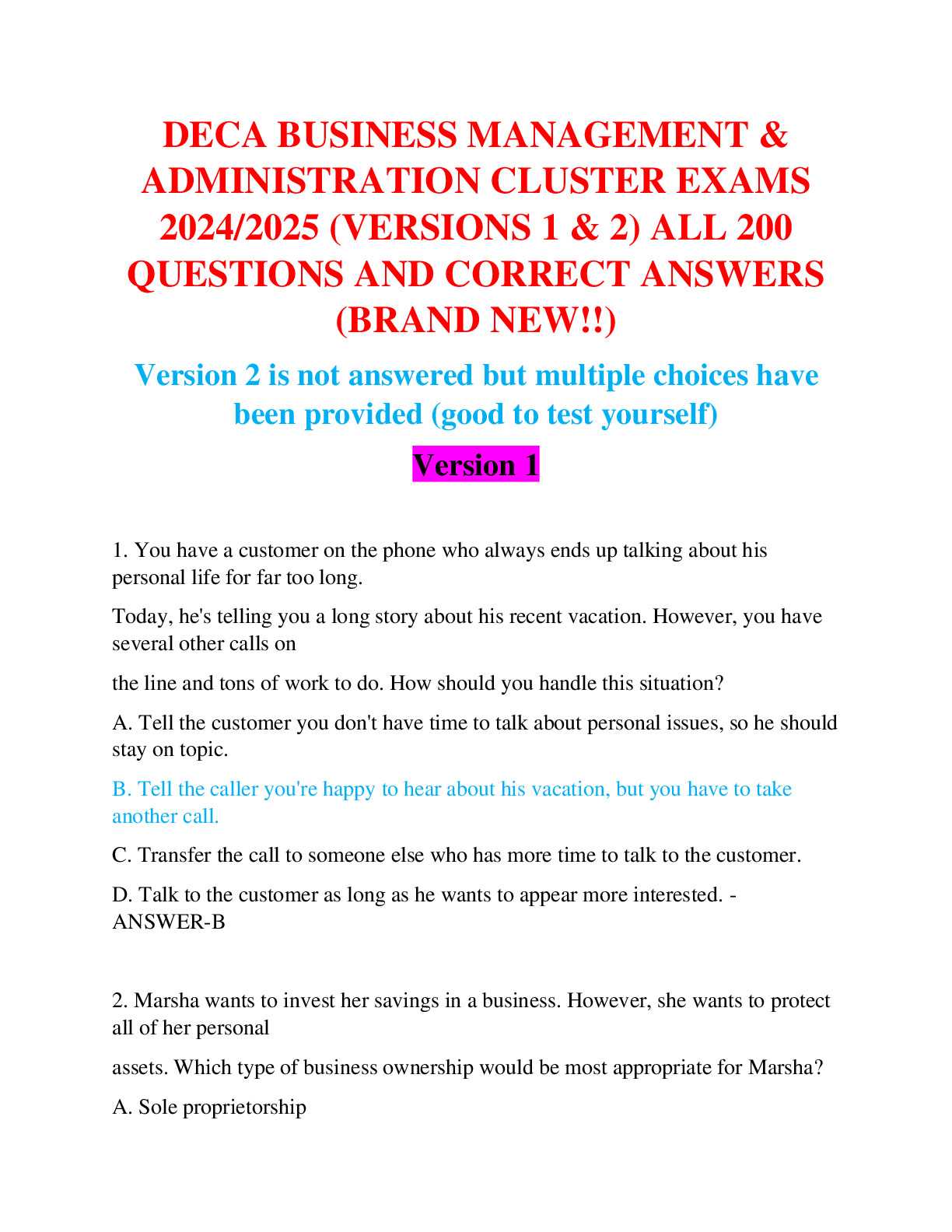 entrepreneurship final exam questions and answers 2025