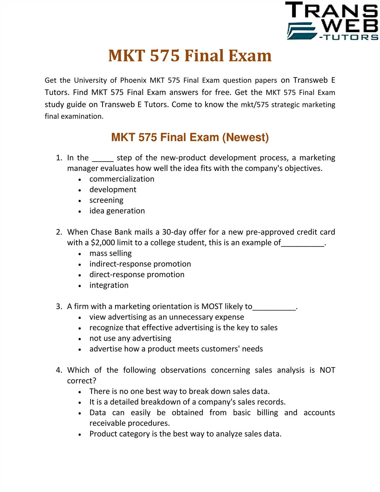 entrepreneurship final exam questions and answers