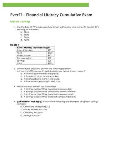 everfi module answers 1 9