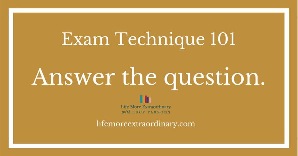 exam answering techniques