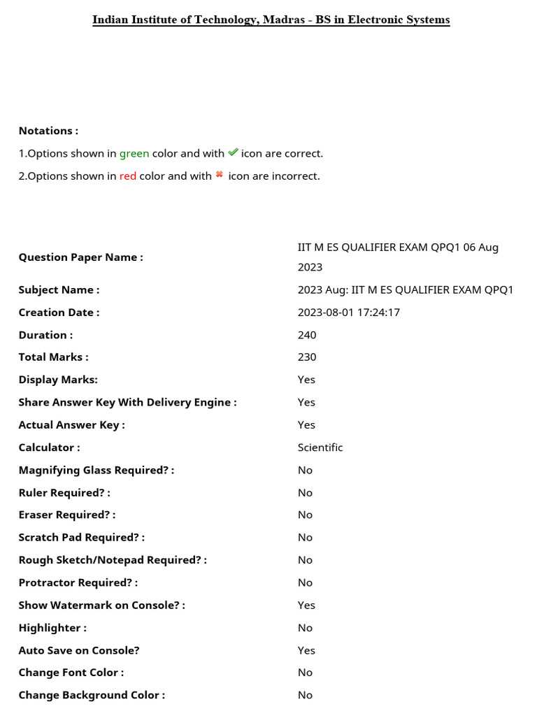 field day qualifier exam answers