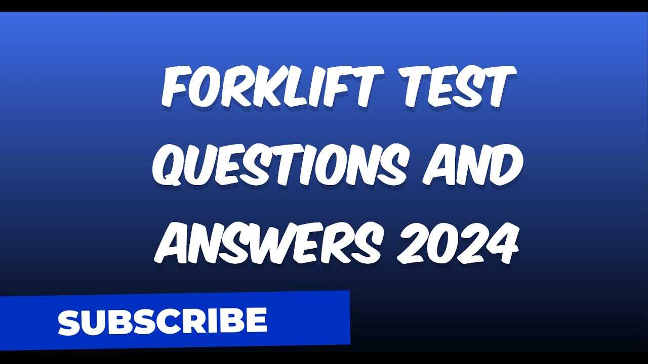 forklift exam answers