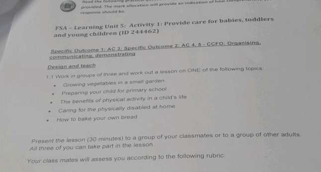 fsa answer key reading