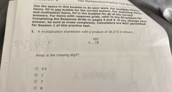 fsa test answers